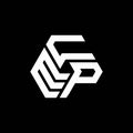 ECP letter logo design on black background. ECP creative initials letter logo concept. ECP letter design