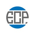ECP letter logo design on white background. ECP creative initials circle logo concept. ECP letter design