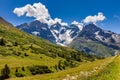 Ecrins National Parc Glaciers in Summer. La Meije, Alps, France Royalty Free Stock Photo