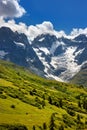 Ecrins National Parc with La Meije Glacier in Summer. Alps, France