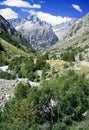 The ecrins valley the french a Royalty Free Stock Photo