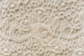 Ecru, creamy vintage lace wedding background