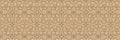 Ecru recycled corrugated card paper border texture. Patterned neutral brown kraft edge trim with ribbed texture effect