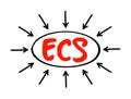 ECS Electronic Clearing Service - method of effecting bulk payment transactions, acronym text concept with arrows Royalty Free Stock Photo