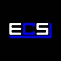 ECS letter logo creative design with vector graphic, ECS