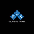 ECS letter logo design on BLACK background. ECS creative initials letter logo concept. ECS letter design