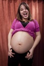 Ecstatic Pregnant Woman Royalty Free Stock Photo