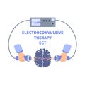 ECT electroconvulsive therapy for severe depression treatment Royalty Free Stock Photo