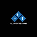 ECT letter logo design on BLACK background. ECT creative initials letter logo concept. ECT letter design Royalty Free Stock Photo
