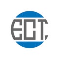 ECT letter logo design on white background. ECT creative initials circle logo concept. ECT letter design Royalty Free Stock Photo
