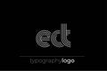 ECT modern geometric typography logo Royalty Free Stock Photo