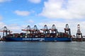 ECT seafreight container terminal on the Maasvlakte in the port of Rotterdam in the Netherland