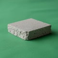 Ectangular pumice stone with rough, porous texture sits on a Royalty Free Stock Photo