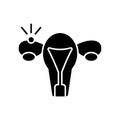 Ectopic pregnancy black glyph icon