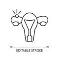 Ectopic pregnancy linear icon