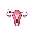 Ectopic pregnancy RGB color icon Royalty Free Stock Photo