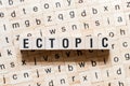 Ectopic word concept on cubes