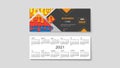 Ector illustration of business card and calendar 2021. Modern design, template. business advertising. EPS 10.