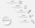 ector infographic design and marketing show business information