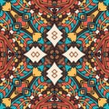 Ector seamless pattern, abstract geometric background illustration, fabric textile folklore pattern and tribal motifs. Ethnic tile