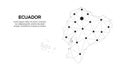 Ecuador communication network map. Vector image of a low poly global map with city lights. Map in the form of lines and dots Royalty Free Stock Photo