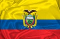 Silk Ecuador Flag Royalty Free Stock Photo
