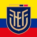 Ecuador football federation logo with national flag