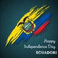Ecuador Independence Day Patriotic Design.