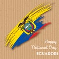 Ecuador Independence Day Patriotic Design.