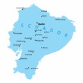 Ecuador isolated map