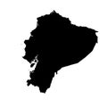 Ecuador map silhouette.