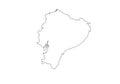 Ecuador outline map country shape Royalty Free Stock Photo