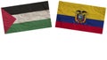 Ecuador and Portugal Flags Together Paper Texture Illustration Royalty Free Stock Photo