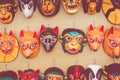 Ecuador Souvenir. Traditional Ecuadorian New Year`s masks