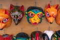 Ecuador Souvenir. Traditional Ecuadorian New Year`s masks