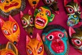 Ecuador Souvenir. Traditional Ecuadorian New Year`s masks