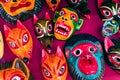 Ecuador Souvenir. Traditional Ecuadorian New Year`s masks
