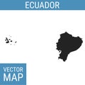 Ecuador vector map with title