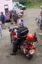 Ecuadorian bicyclists and motorcyclists