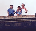 Ecuadorian Children on a roof Vilcabamba