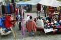 Ecuadorian ethnic people with indigenous clothes in a rural Saturday market in Zumbahua village, Ecuador.