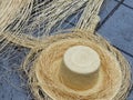 Ecuadorian handmade toquilla straw hat Royalty Free Stock Photo