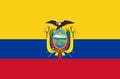 Ecuadorian national flag. Official flag of Ecuador accurate colors