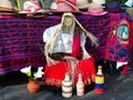Ecuadorian panama hats, souvenirs and mannequin made from straw