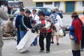 Ecuadorian people in a local market