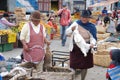 Ecuadorian people in a local market