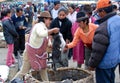 Ecuadorian people in a local market Royalty Free Stock Photo