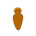 Ecuadorian traditional bread babies or guaguas de pan. doodle icon