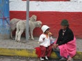 Ecuadorian woman with a young kid Royalty Free Stock Photo