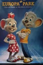 Germany, Rust - May 2023 - Ed Euromaus , the mascot of the Europa Park